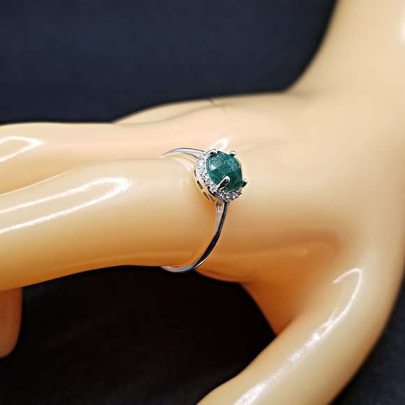 Sterling Silver Aventurine Ring Green Size 9 Ring Bomb Party - Picture 3 of 4